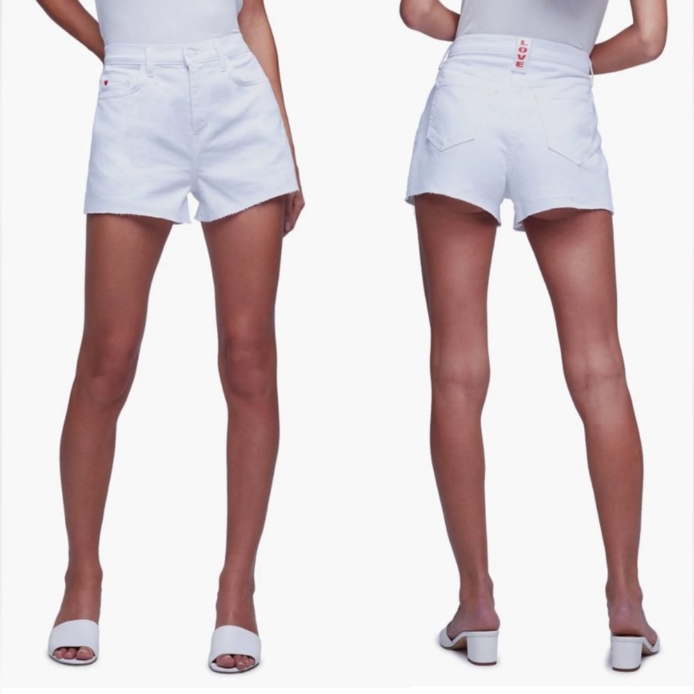 L'AGENCE White Jean Shorts for Women
